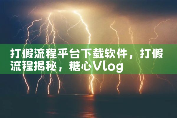 打假流程平台下载软件|糖心Vlog